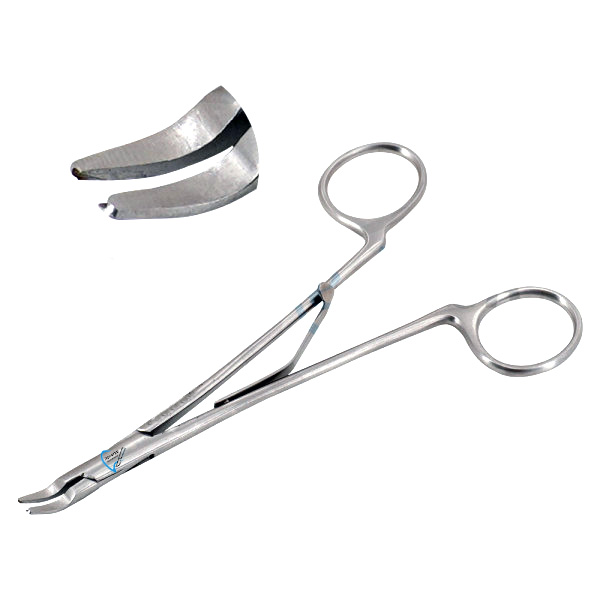 McKenzie Clip Applying Forceps Curved Jaws Straight Handles Size 6