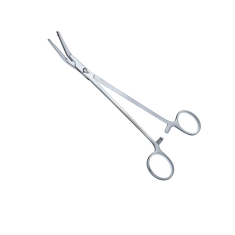 Garland Hysterectomy Forceps Longitudinal Serrations Single Tooth Angled On Flat Size 8 1/2"