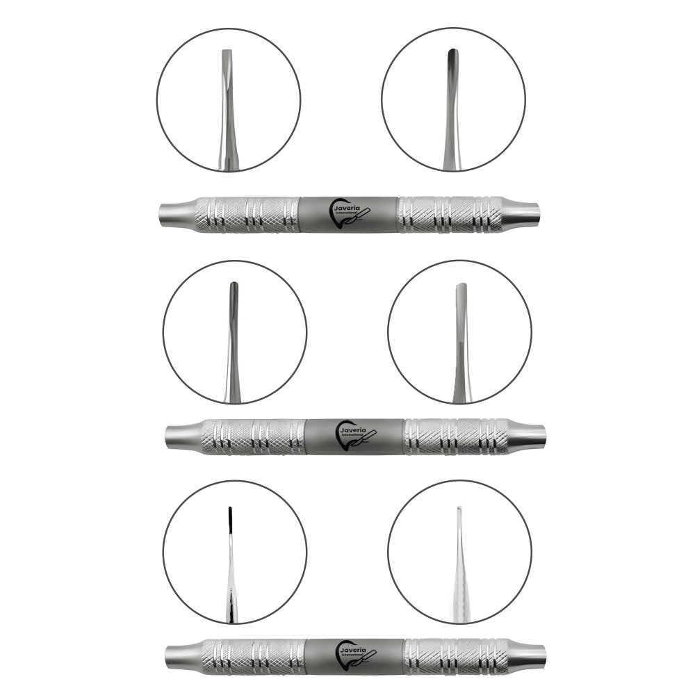 Dental Elevator Set of 3, Double Ended