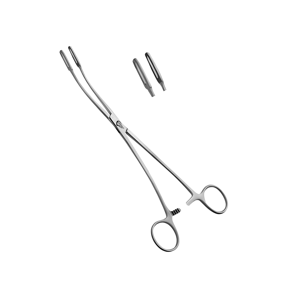 Fletcher Cervix Holding Forceps Straight Serrated Jaws Size 9 1/2"