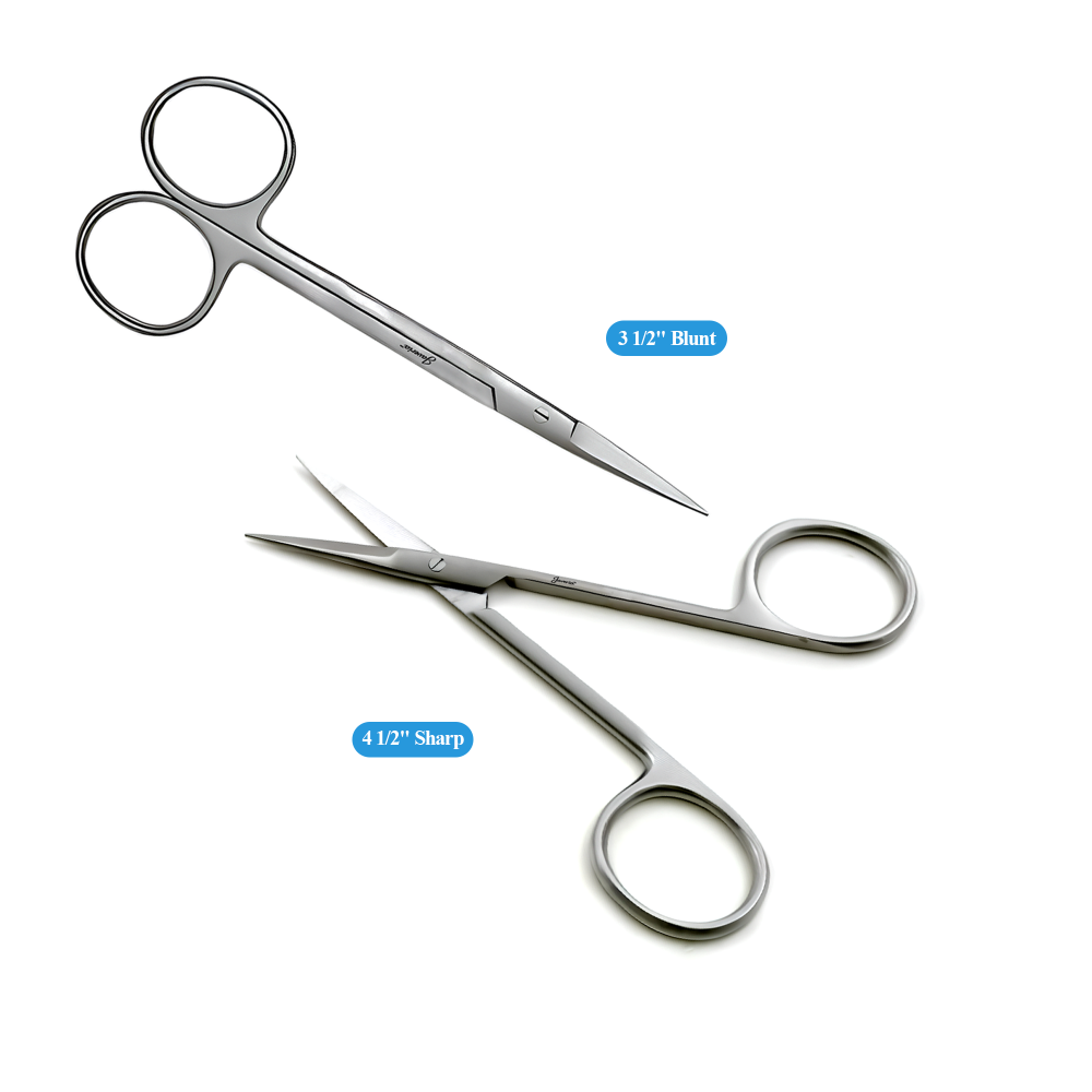 Iris Scissors 4 1/2" Straight Sharp Tips Left Hand