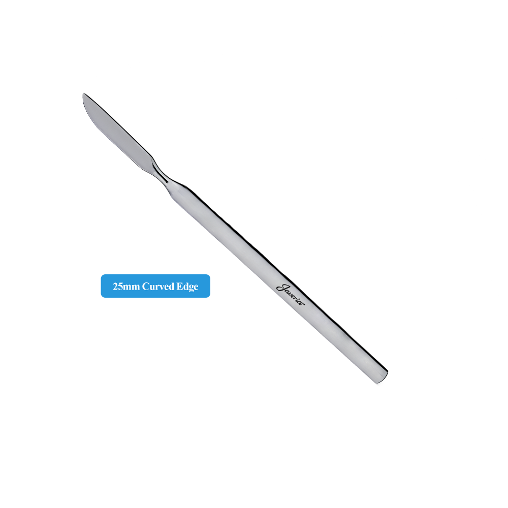 Knife 5" Solid Octagon Handle Straight Back 25mm Curved Edge