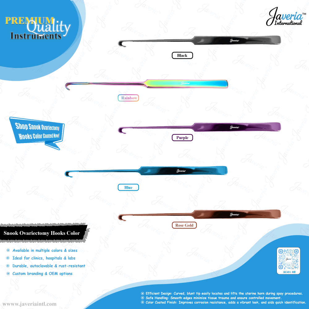 Snook Ovariectomy Hooks Color Coated