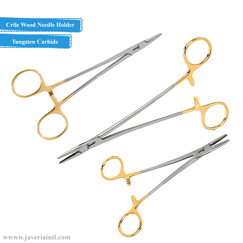 Crile Wood Needle Holder Tungsten Carbide
