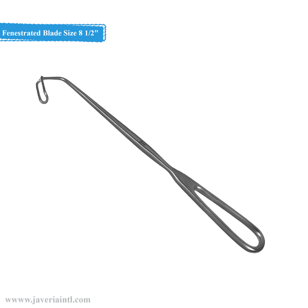 Cushing Decompression Retractor Fenestrated Blade Size 8 1/2"