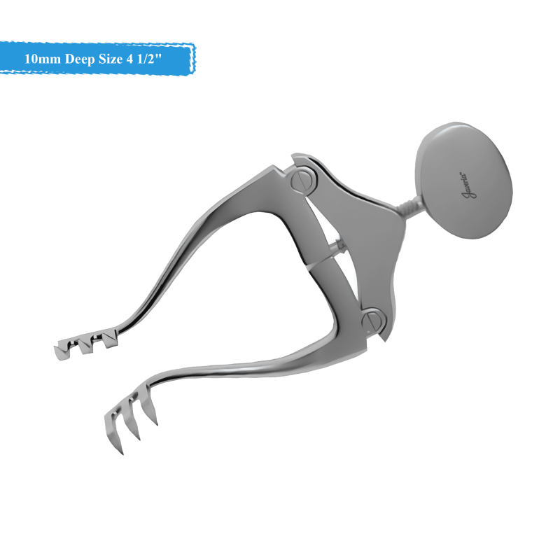 Davis Scalp Retractor 3x3 Blunt Prongs 10mm Deep Size 4 1/2"