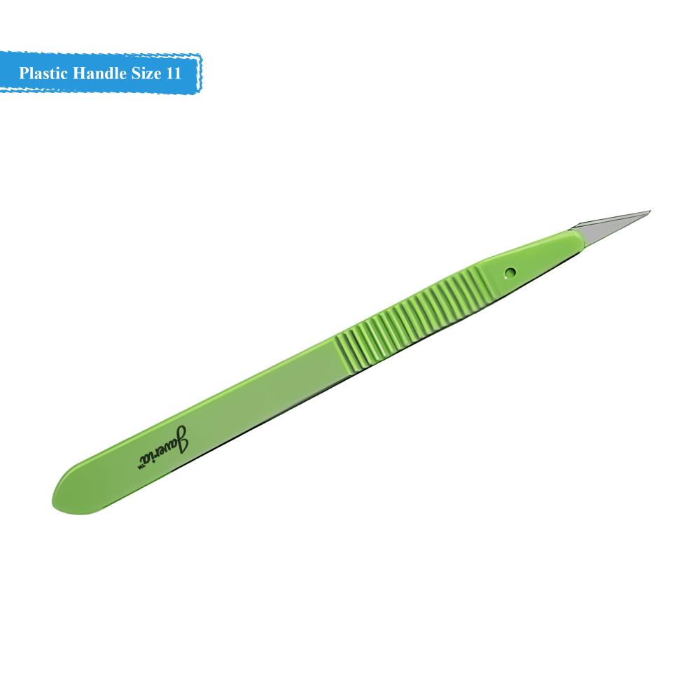 Disposable Scalpels Stainless Steel Blade Plastic Handle Size 11