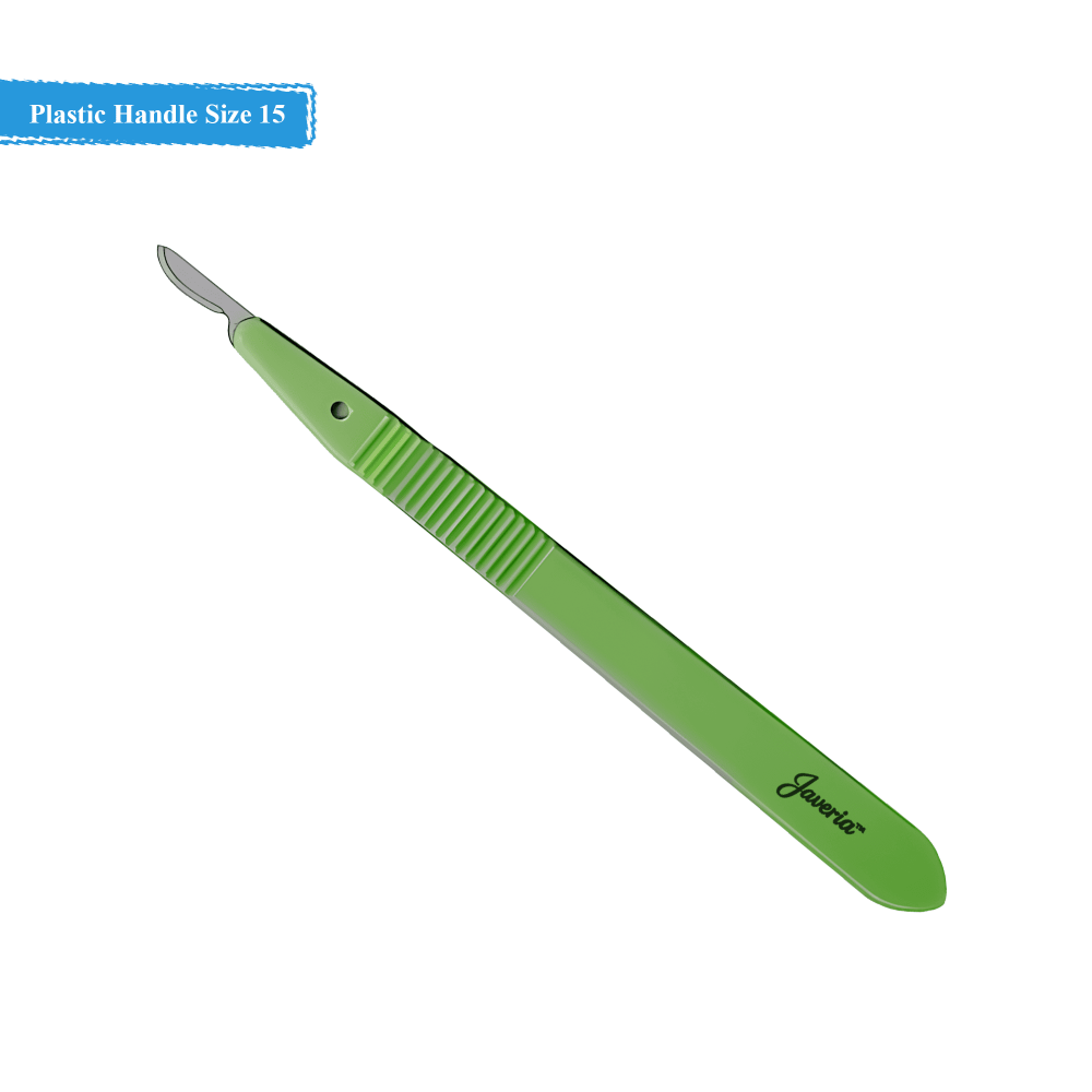 Disposable Scalpels Stainless Steel Blade Plastic Handle Size 15