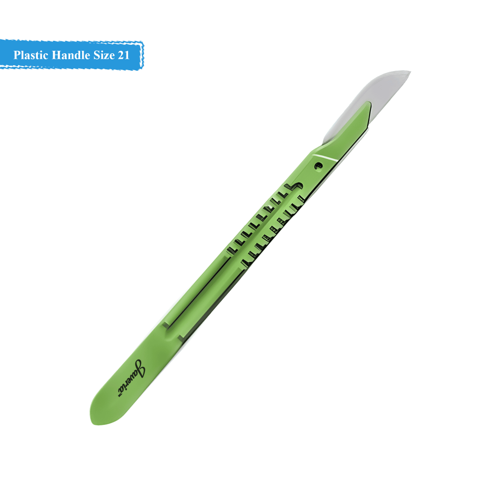 Disposable Scalpels Stainless Steel Blade Plastic Handle Size 21