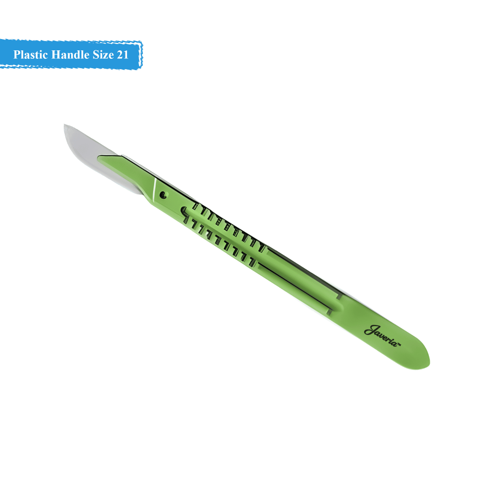 Disposable Scalpels Stainless Steel Blade Plastic Handle Size 21