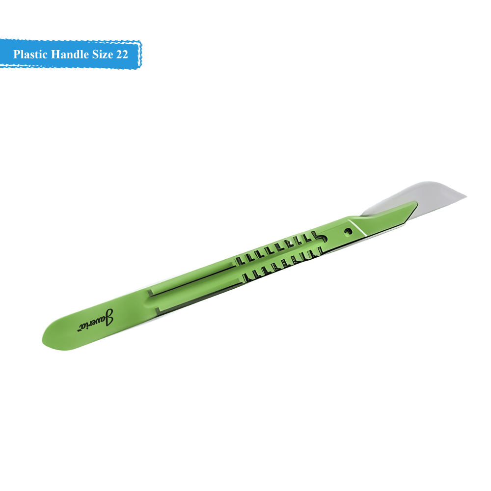 Disposable Scalpels Stainless Steel Blade Plastic Handle Size 22