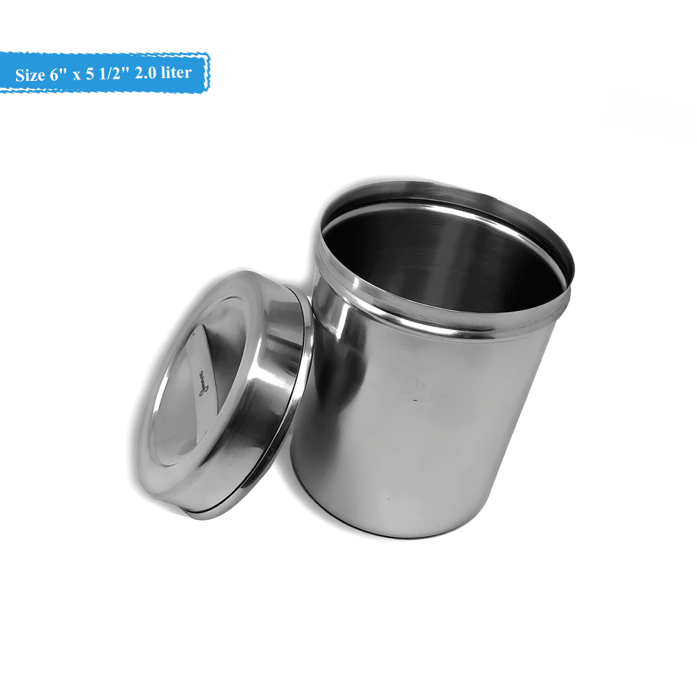 Dressing Jar with Cover Size 6" x 5 1/2" 2.0 liter