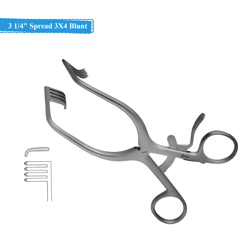 Frazier Retractor 3 1/4" Spread 3X4 Blunt