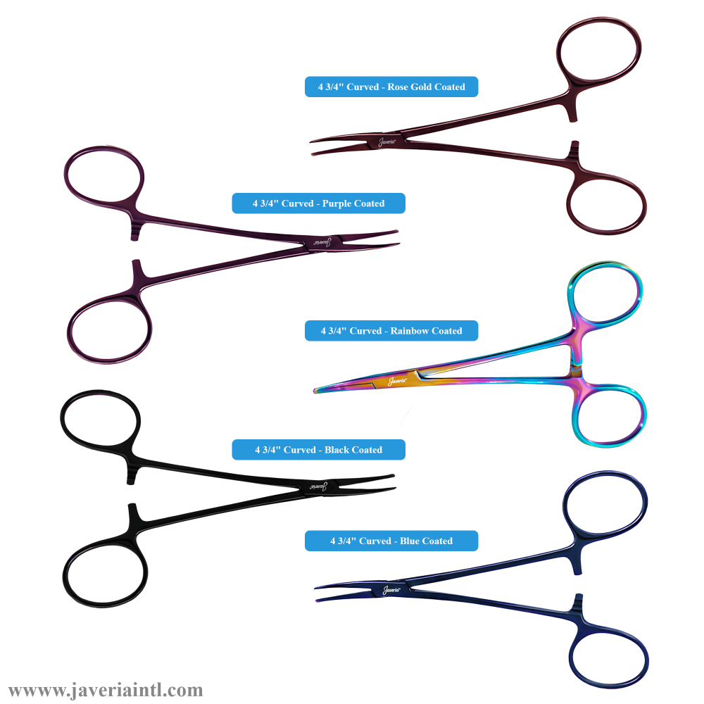 Halsted Mosquito Forceps 4 3/4" Color Coated Curved