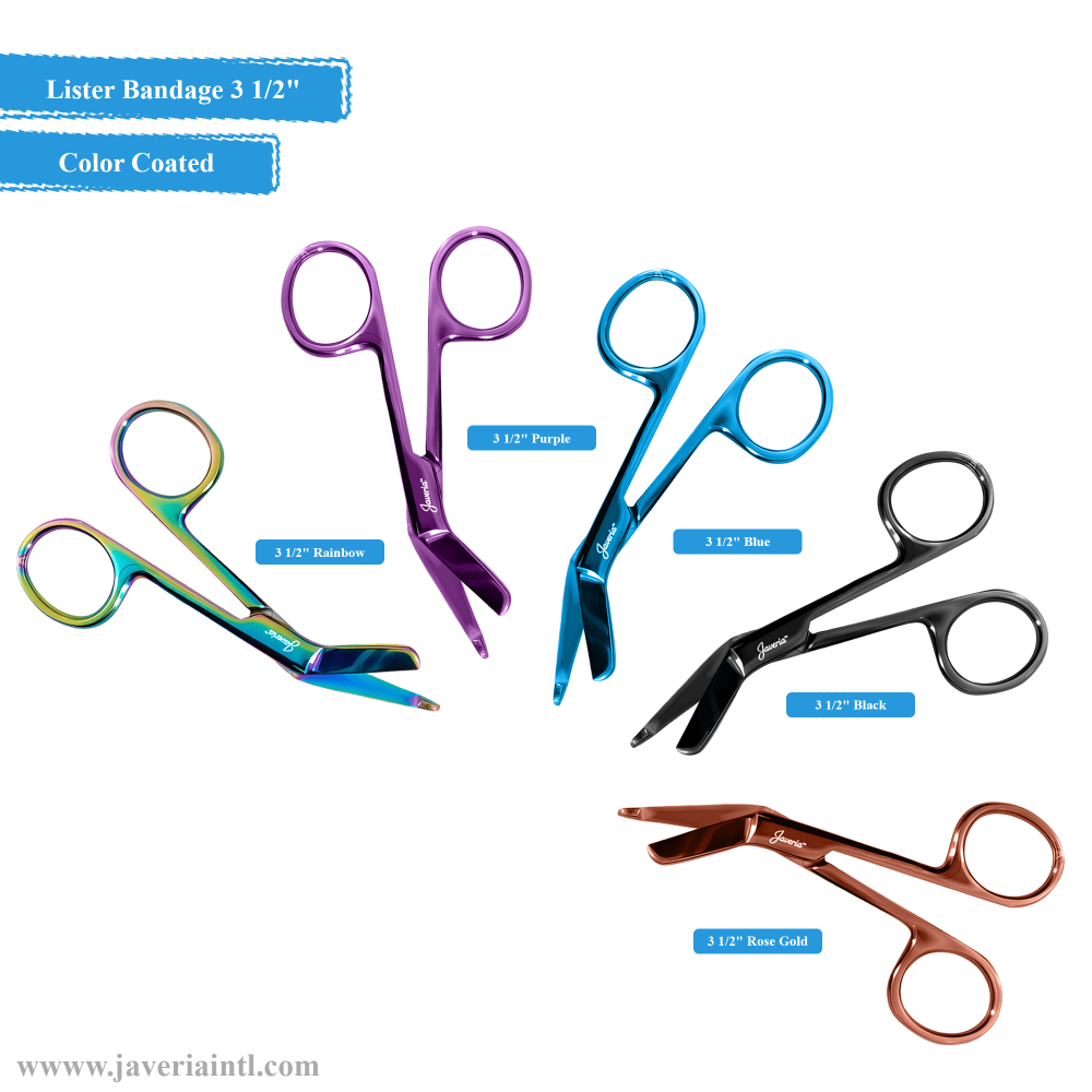 Lister Bandage Scissors 3 1/2" Color Coated