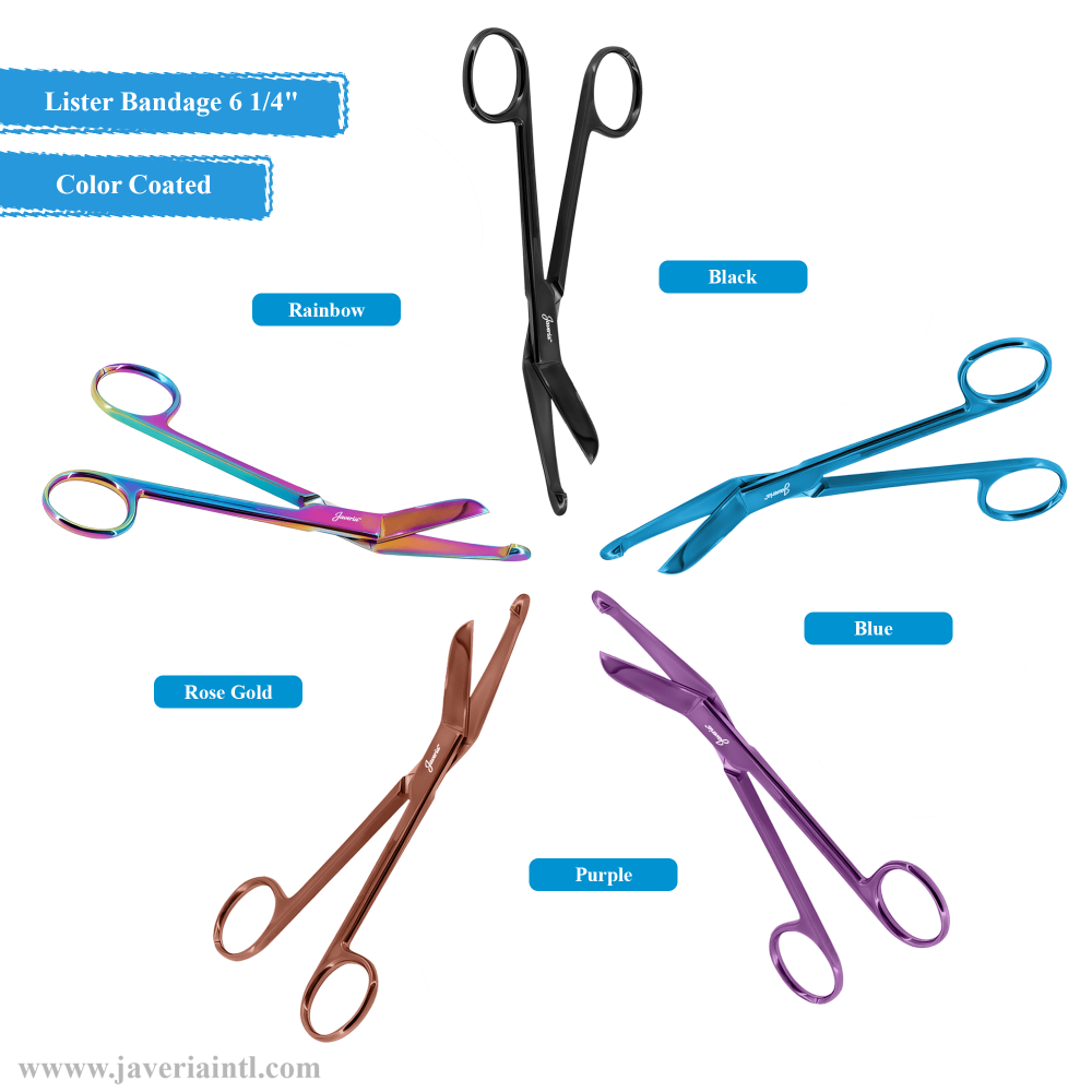 Lister Bandage Scissors 6 1/4" Color Coated