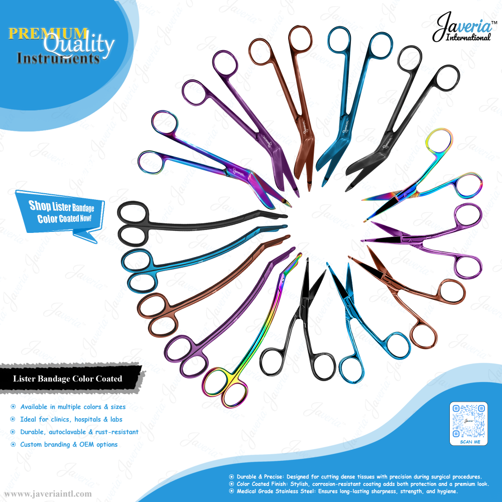 Lister Bandage Scissors Color Coated