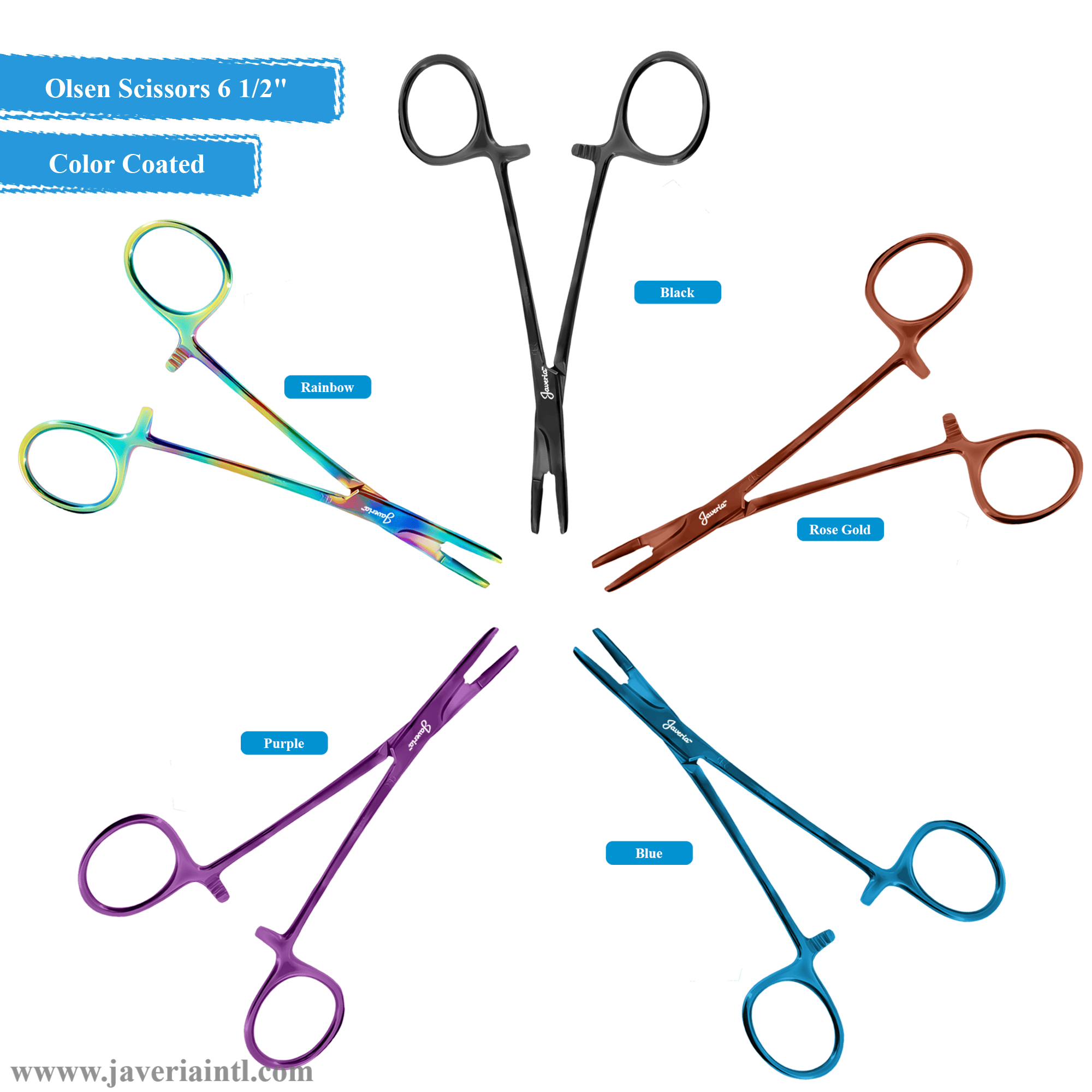 Olsen Hegar Needle Holder Scissors Combination 6 12 - Color Coated