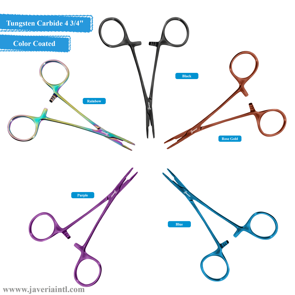 Olsen Hegar Needle Holder Scissors Combination - Tungsten Carbide 4 3/4" Color Coated