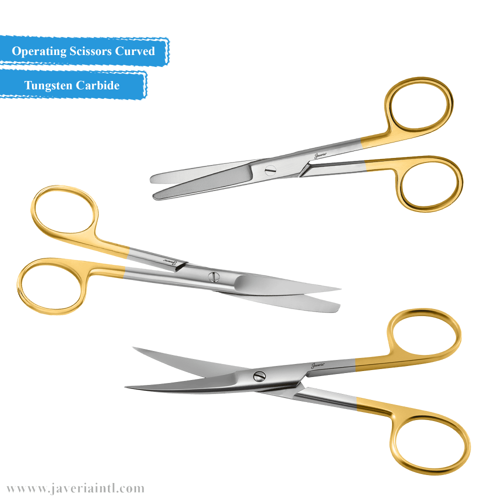 Operating Scissors Tungsten Carbide Curved