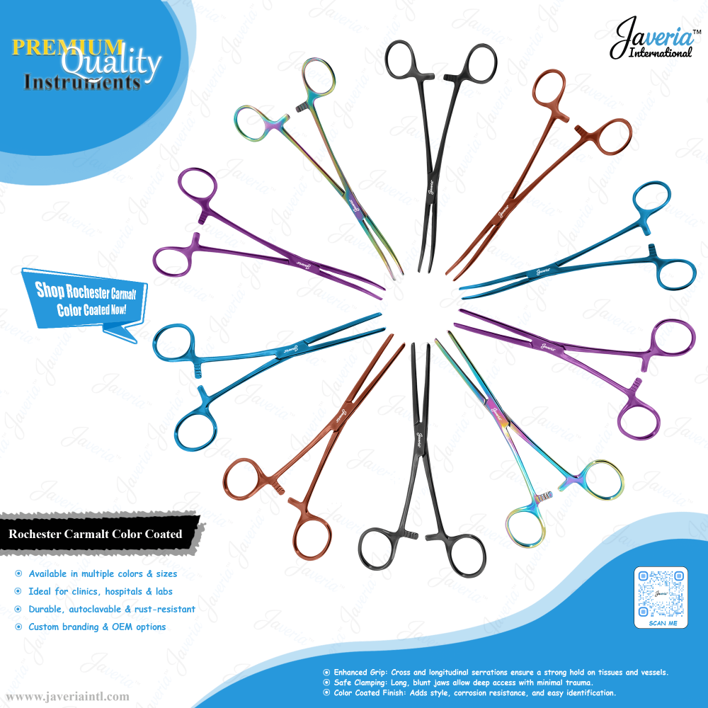 Rochester Carmalt Forceps Color Coated