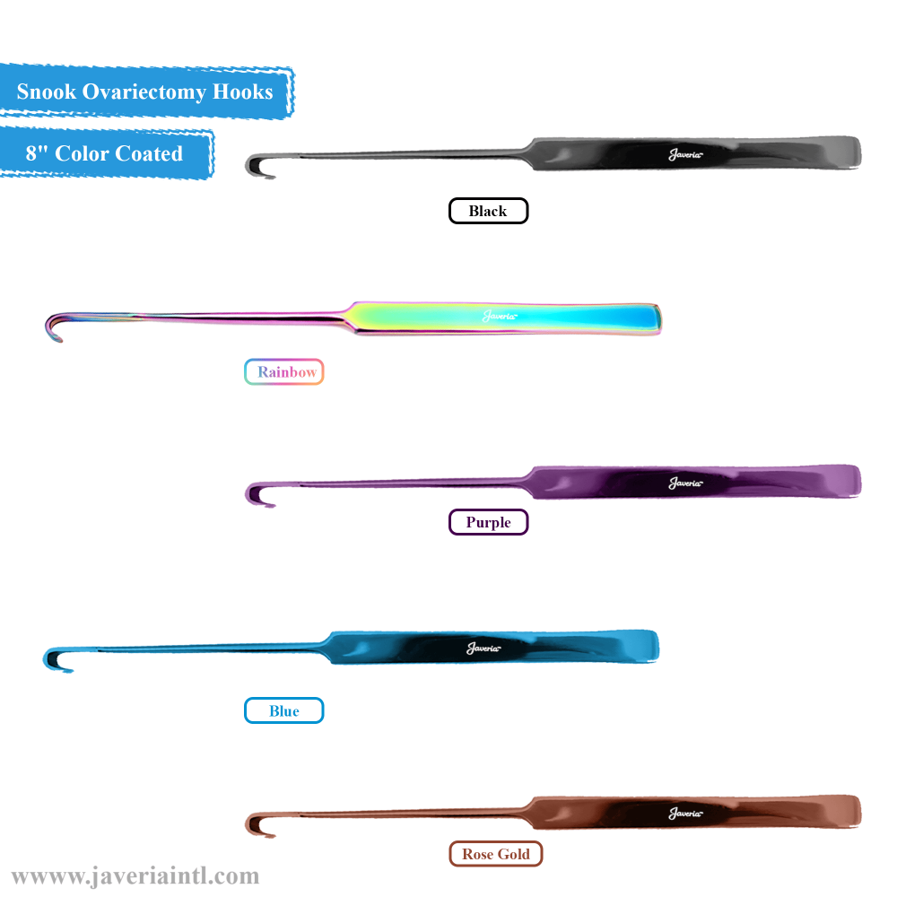 Snook Hook Blunt 8" Concave Delicate 4mm Wide Color Coated