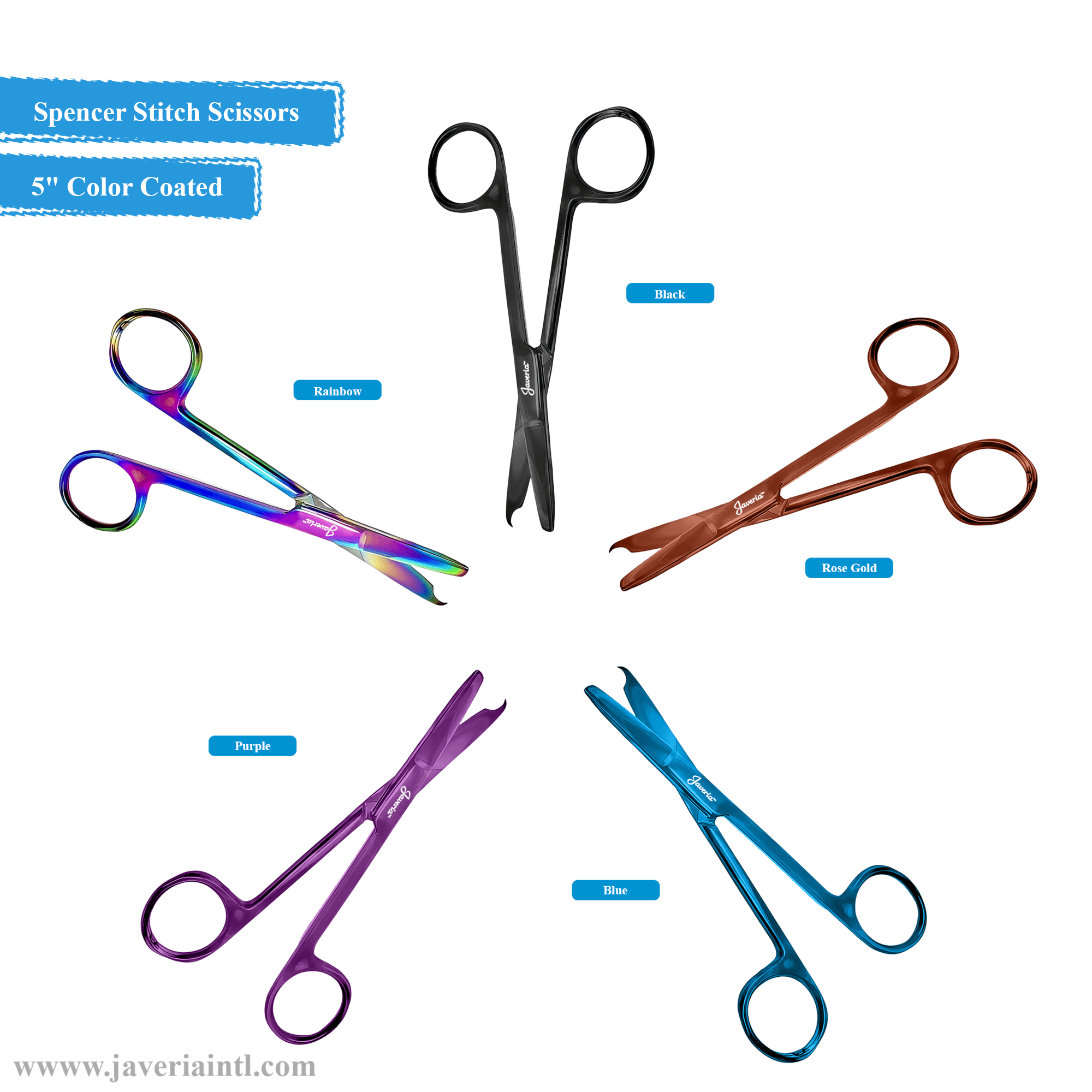 Spencer Stitch Scissors 5 Color Coated