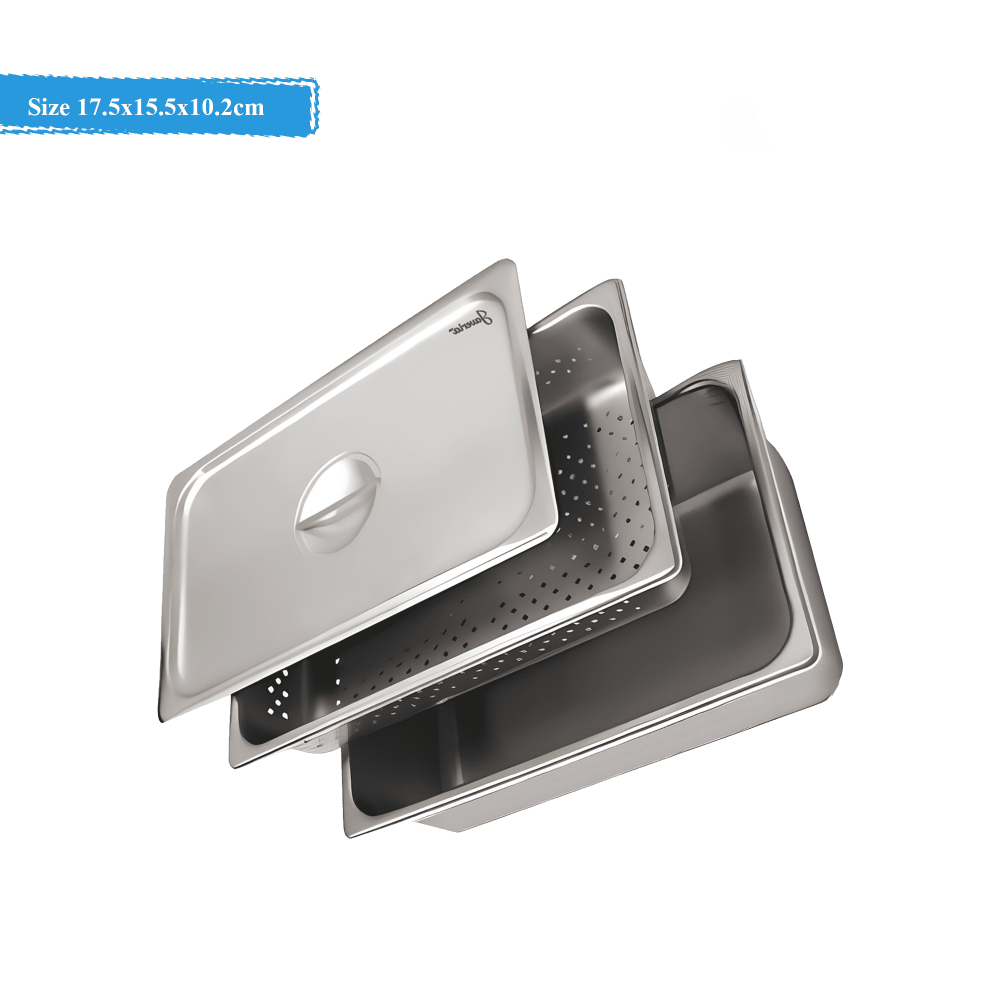 Sterilizing Trays Solid Tray And Cover Size 17.5x15.5x10.2cm