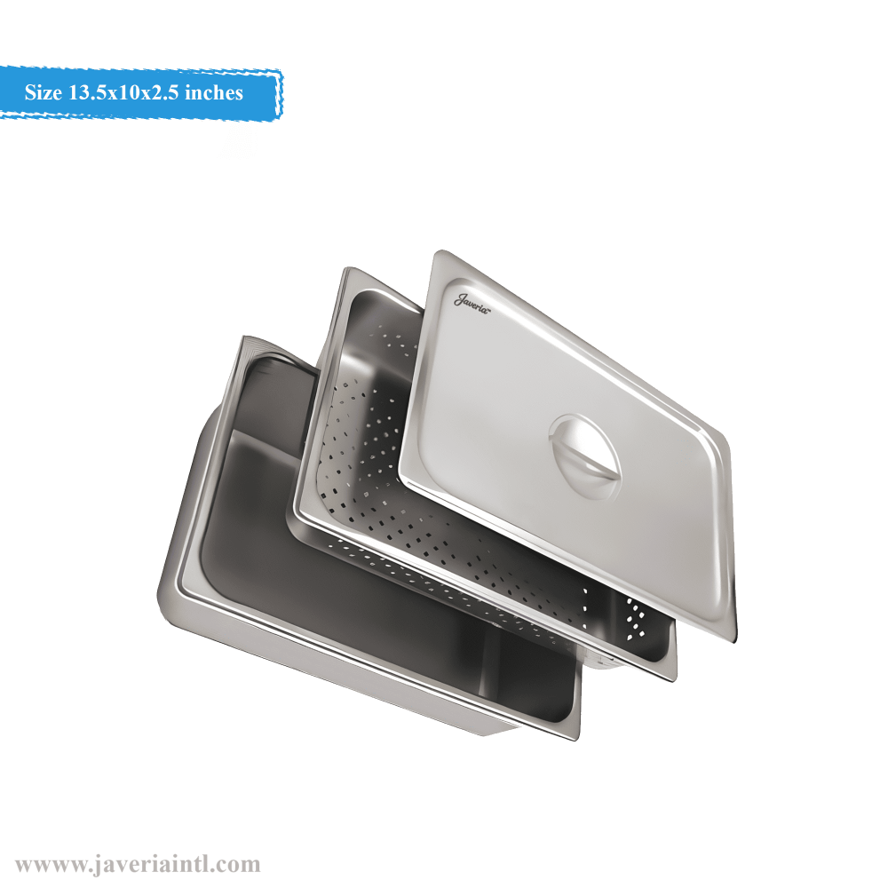 Sterilizing Trays Solid Tray and Cover Size 13.5x10x2.5 inches
