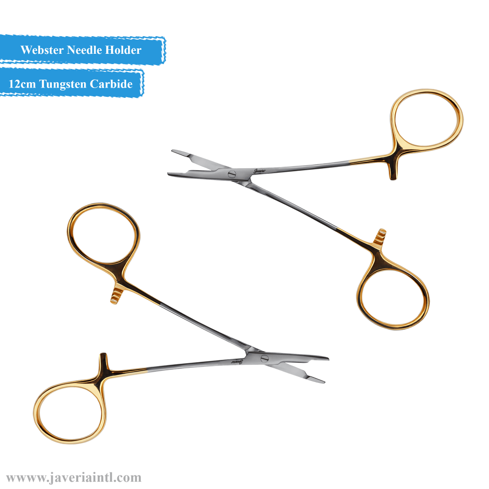 Webster Needle Holder with Scissor 12cm Tungsten Carbide