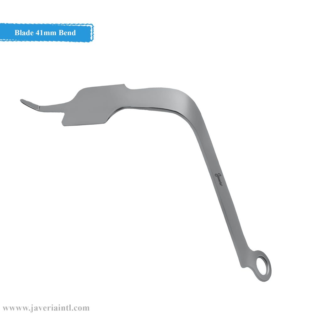 Bent Hohmann Retractor Wide with Extra Long Handle 11"