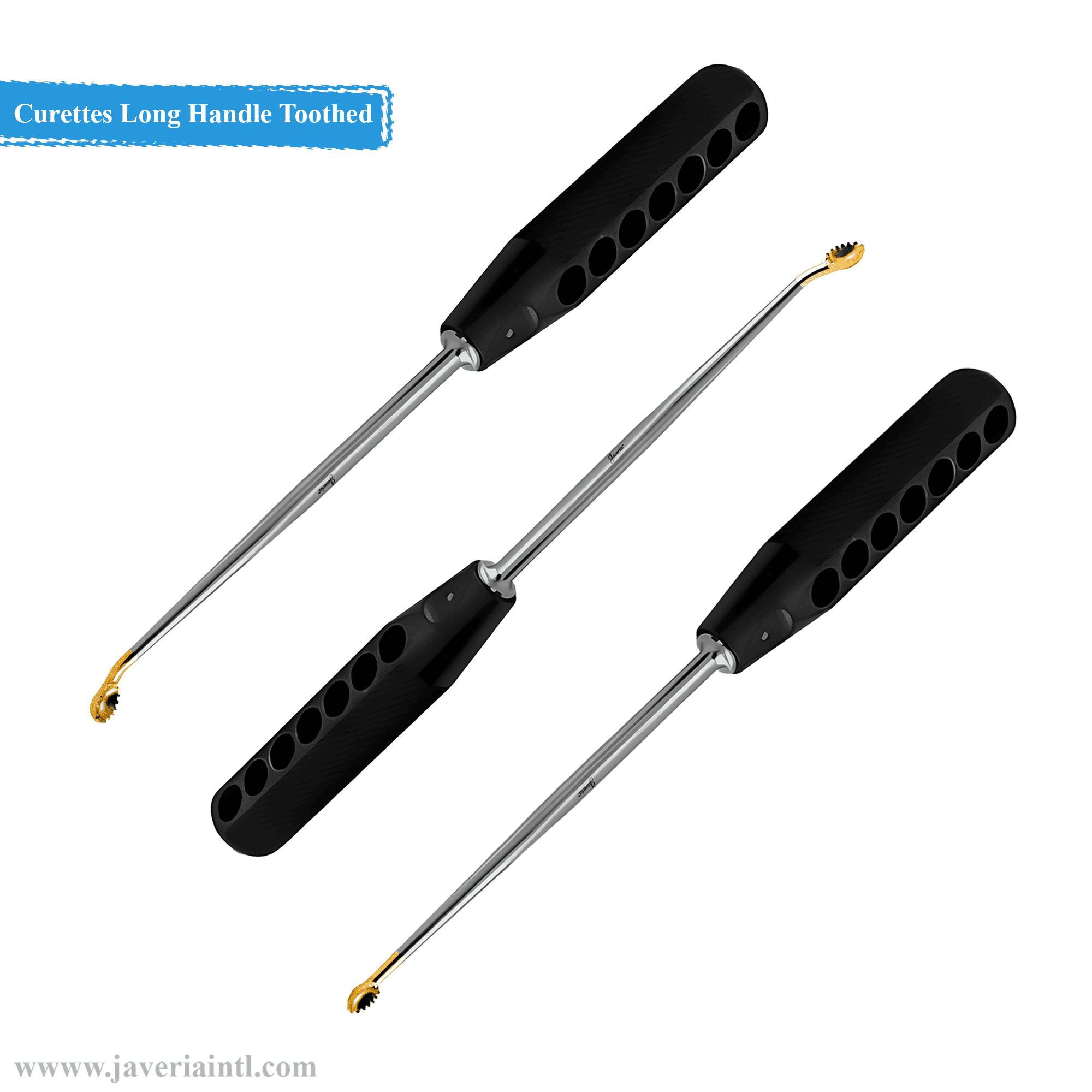 Curettes Long Handle Toothed