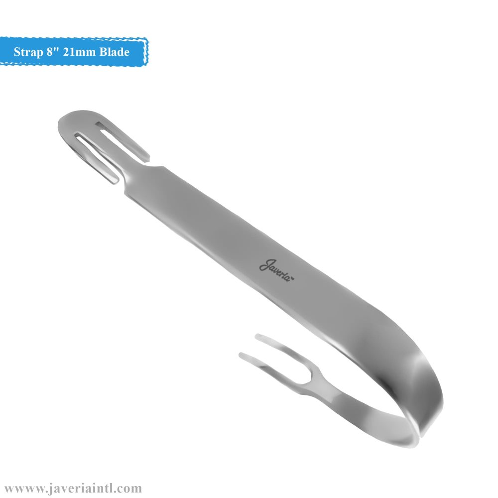 Knee Retractor System Long Prong Collateral Ligament with Strap 8" 21mm Blade