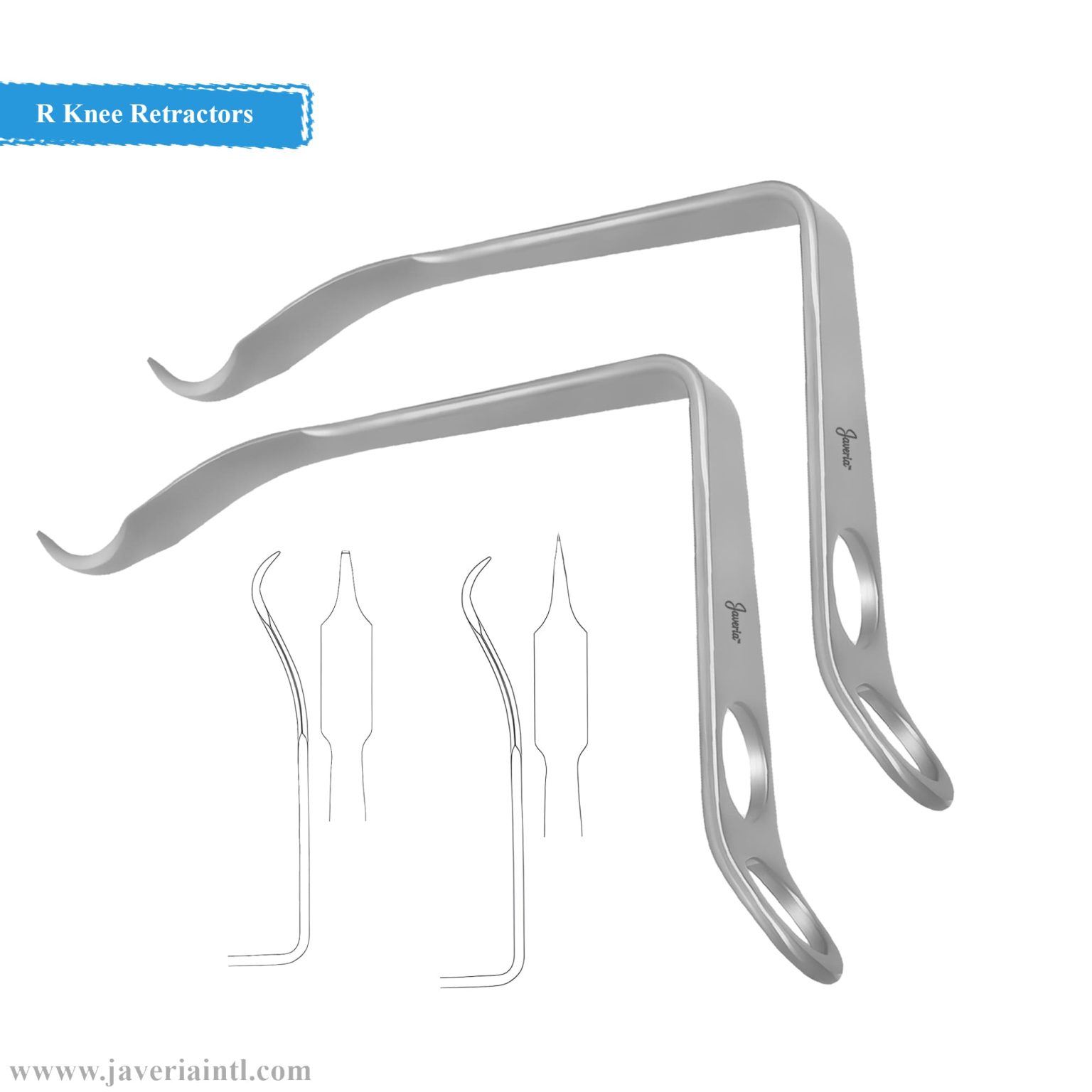 R Knee Retractors - Orthopedic Reliable Surgery Instruments