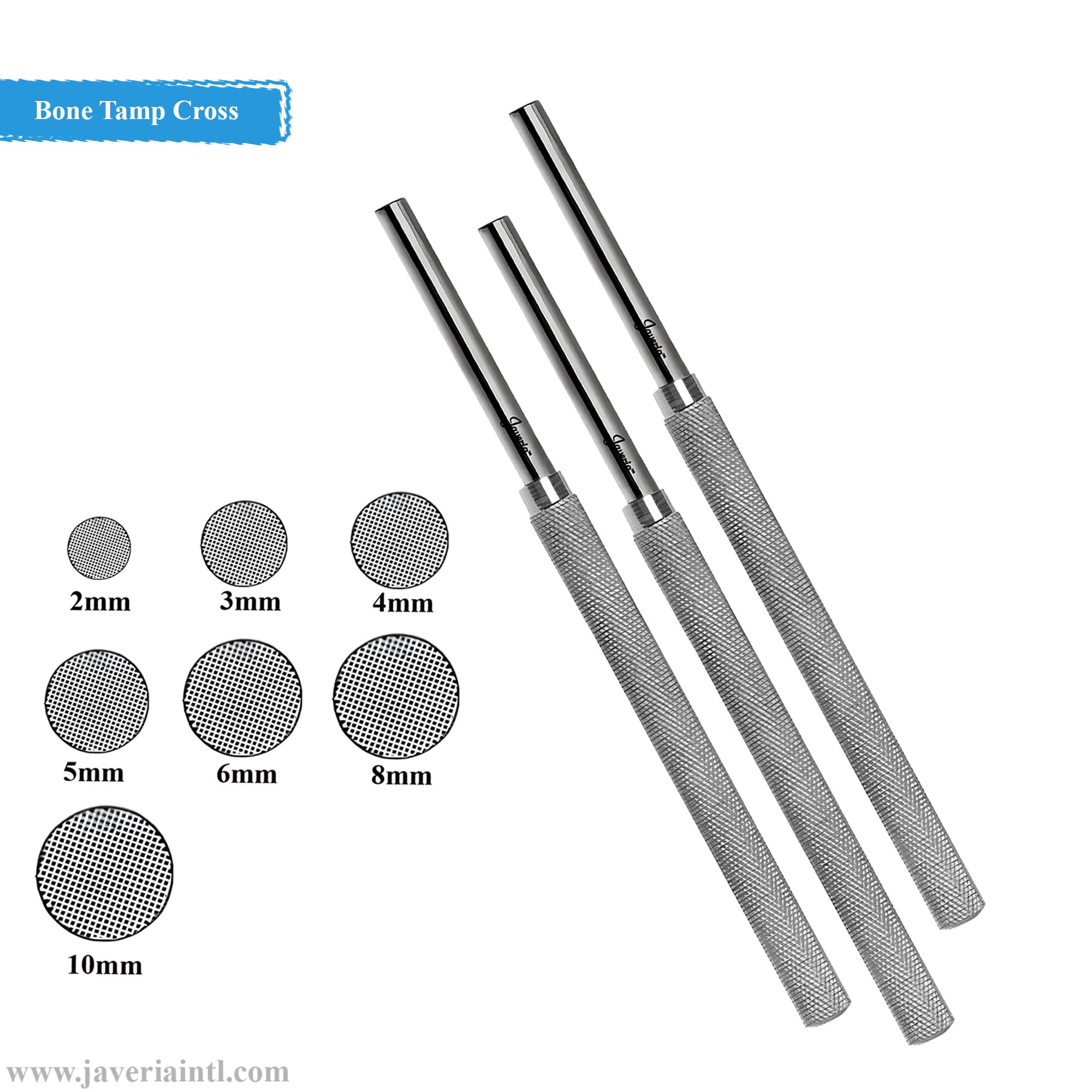 Bone Tamp Cross Serrated End