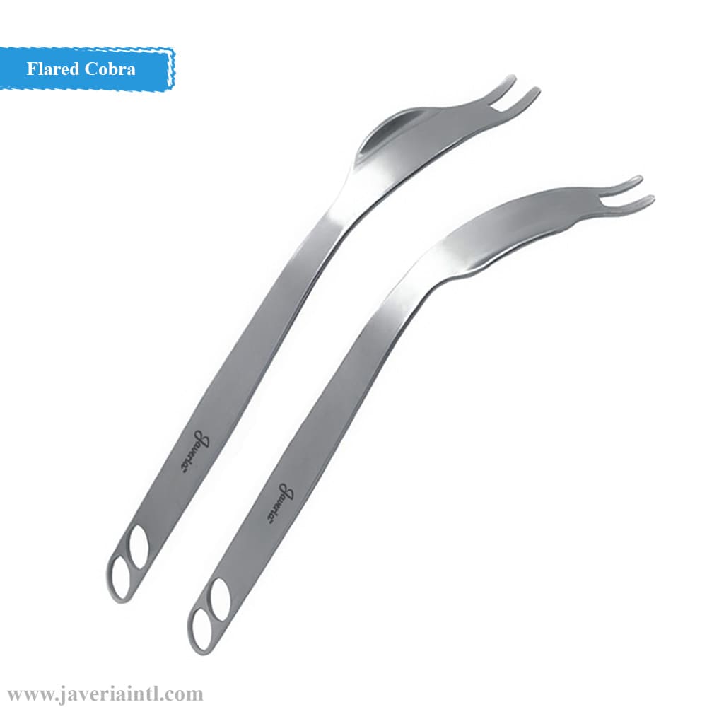 Flared Cobra Retractors 15" Double Prong