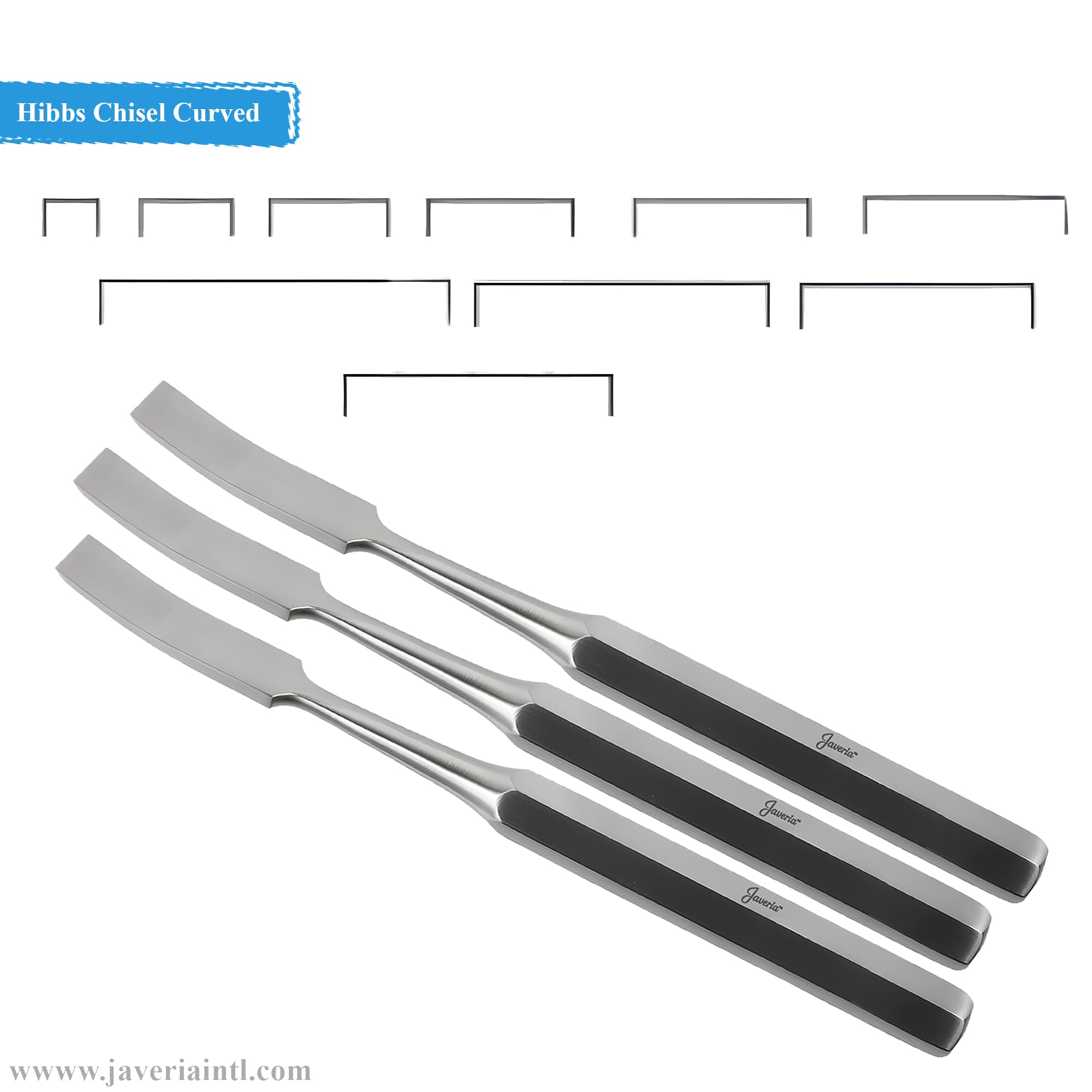 Hibbs Chisel Curved German stainless steel orthopedic bone chisel by Javeria Intl